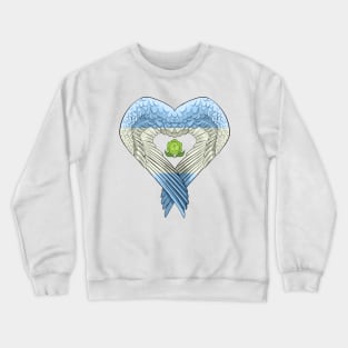 Achillean Pride Heart-shaped Angel Wings Crewneck Sweatshirt